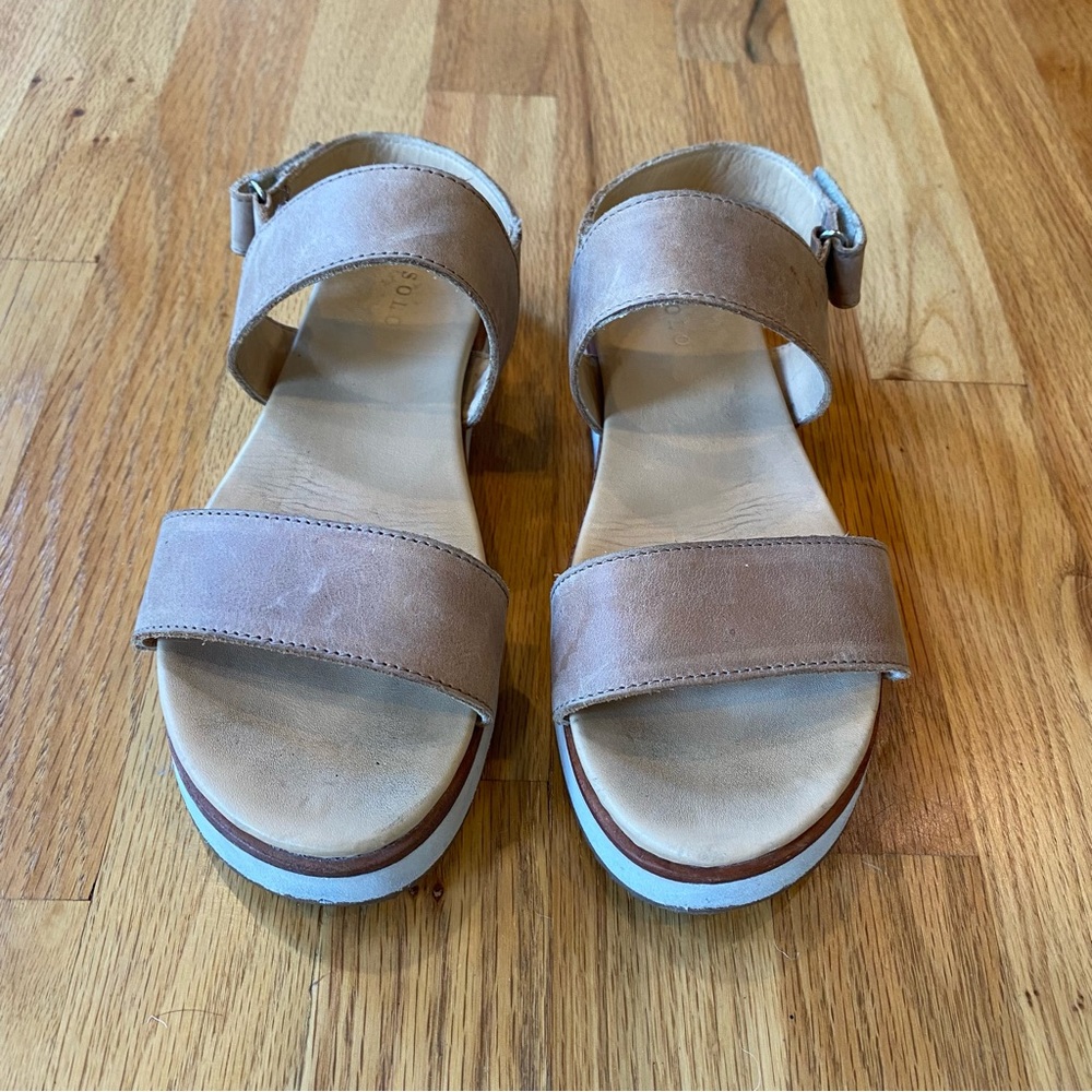 Nisolo, Women's Go-To Flatform Sandal, Size 7, Almond